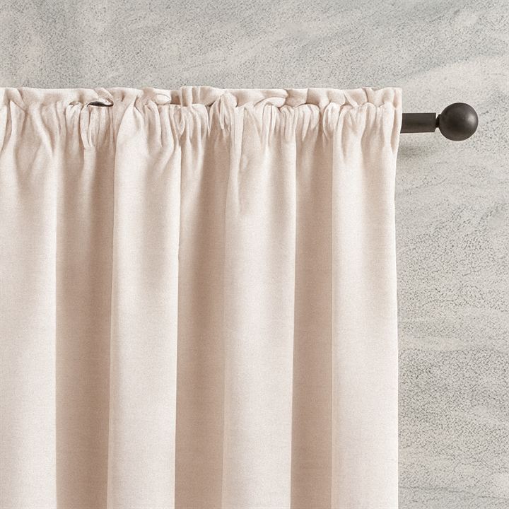 Rod pocket curtain header