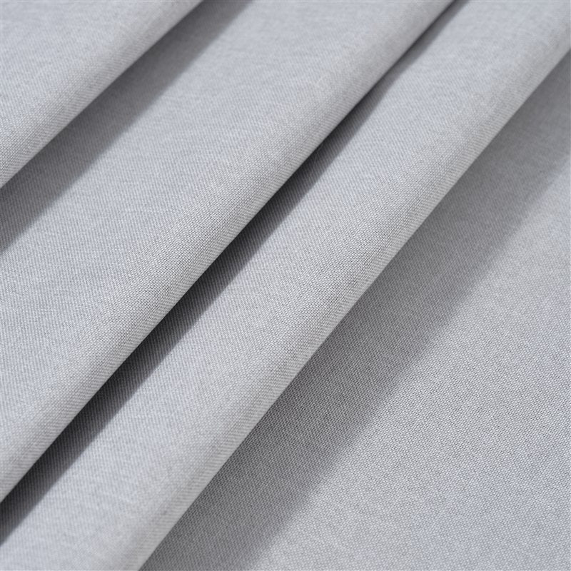 Close-up of folded gray blackout fabric